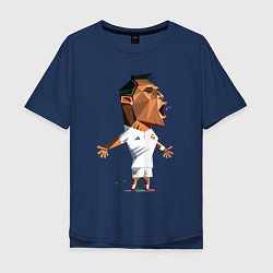 Мужская футболка оверсайз Ronaldo scream