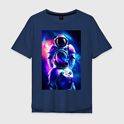 Футболка оверсайз мужская Космический герой, цвет: тёмно-синий
