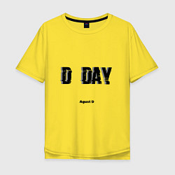 Футболка оверсайз мужская D DAY Agust D, цвет: желтый