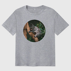 Мужская футболка оверсайз Коала уснула