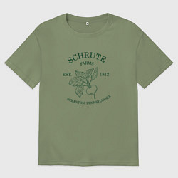 Футболка оверсайз мужская Ферма Шрутов, цвет: авокадо