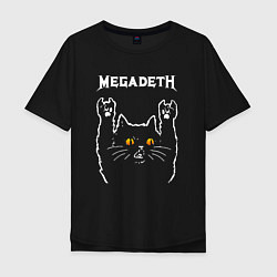 Мужская футболка оверсайз Megadeth rock cat