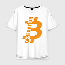 Мужская футболка оверсайз Поколение биткоин
