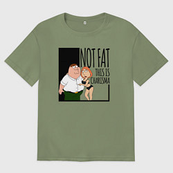 Мужская футболка оверсайз Не толстый, а харизматичный Питер Гриффин