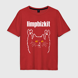 Мужская футболка оверсайз Limp Bizkit rock cat