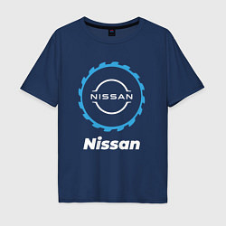 Футболка оверсайз мужская Nissan в стиле Top Gear, цвет: тёмно-синий