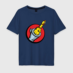 Мужская футболка оверсайз Chicken gun логотип
