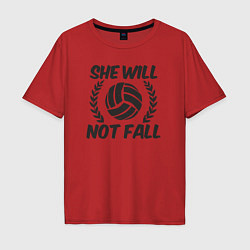 Мужская футболка оверсайз She will not fall