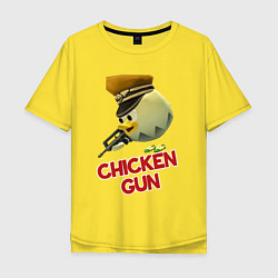 Мужская футболка оверсайз Chicken Gun logo