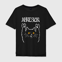 Мужская футболка оверсайз Maneskin rock cat