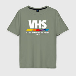Мужская футболка оверсайз VHS retro 1976