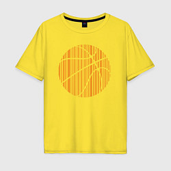 Футболка оверсайз мужская Basket ball, цвет: желтый