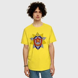 Футболка оверсайз мужская ВЧК КГБ, цвет: желтый — фото 2