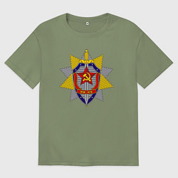 Футболка оверсайз мужская ВЧК КГБ, цвет: авокадо