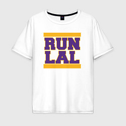 Футболка оверсайз мужская Run Lakers, цвет: белый