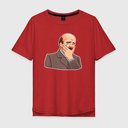 Мужская футболка оверсайз Ленин плачет