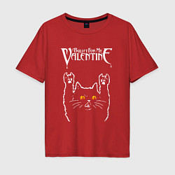 Мужская футболка оверсайз Bullet For My Valentine rock cat