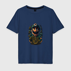 Мужская футболка оверсайз Марио и биткоин