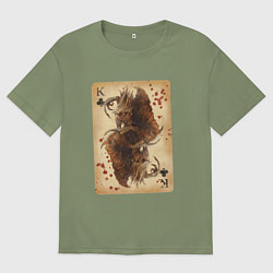 Футболка оверсайз мужская Fable III Хозяин Теней, король крести, цвет: авокадо