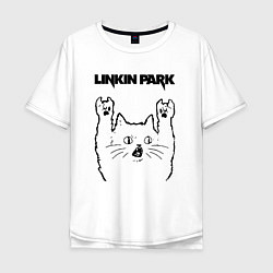 Мужская футболка оверсайз Linkin Park - rock cat