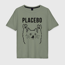 Мужская футболка оверсайз Placebo - rock cat