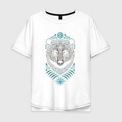 Мужская футболка оверсайз Русский медведь - славянский символ