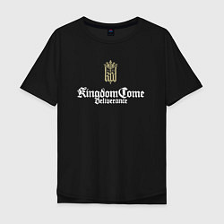 Мужская футболка оверсайз Kingdom come deliverance logo
