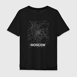 Мужская футболка оверсайз Moscow map