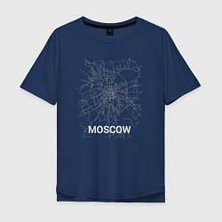 Мужская футболка оверсайз Moscow map