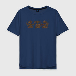 Мужская футболка оверсайз Три обезьяны
