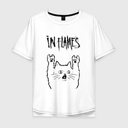 Мужская футболка оверсайз In Flames - rock cat