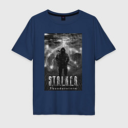 Мужская футболка оверсайз Stalker thunderstorm