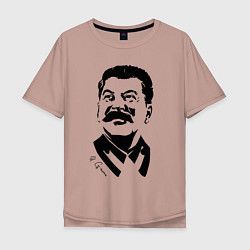 Мужская футболка оверсайз Сталин чб