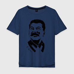 Мужская футболка оверсайз Сталин чб