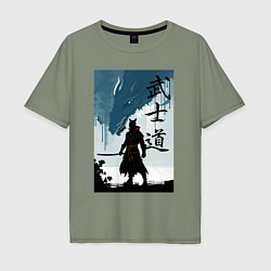 Мужская футболка оверсайз Бусидо - кодекс самурая - Япония