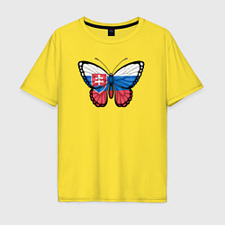 Мужская футболка оверсайз Словакия бабочка