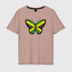 Мужская футболка оверсайз Ямайка бабочка