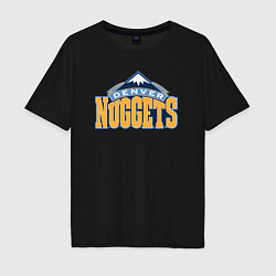 Футболка оверсайз мужская Denver Nuggets, цвет: черный