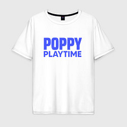 Мужская футболка оверсайз Поппи Плэйтайм лого