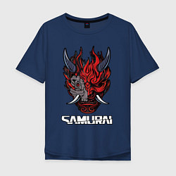 Мужская футболка оверсайз Samurai logo