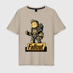 Мужская футболка оверсайз Vault boy in armor