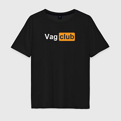 Футболка оверсайз мужская Vag club, цвет: черный