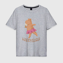 Футболка оверсайз мужская Happybara, цвет: меланж