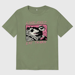 Футболка оверсайз мужская Trash Life, цвет: авокадо