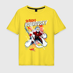 Футболка оверсайз мужская Бобровский Флорида Пантерз, цвет: желтый