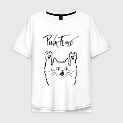 Мужская футболка оверсайз Pink Floyd - rock cat