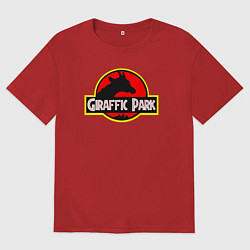 Футболка оверсайз мужская Giraffic, цвет: красный