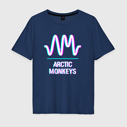 Мужская футболка оверсайз Arctic Monkeys glitch rock