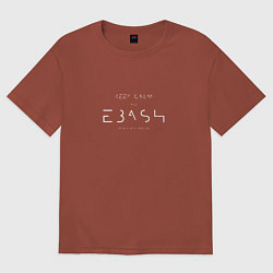 Футболка оверсайз мужская Keep Calm and, цвет: кирпичный