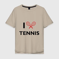 Мужская футболка оверсайз I Love Tennis